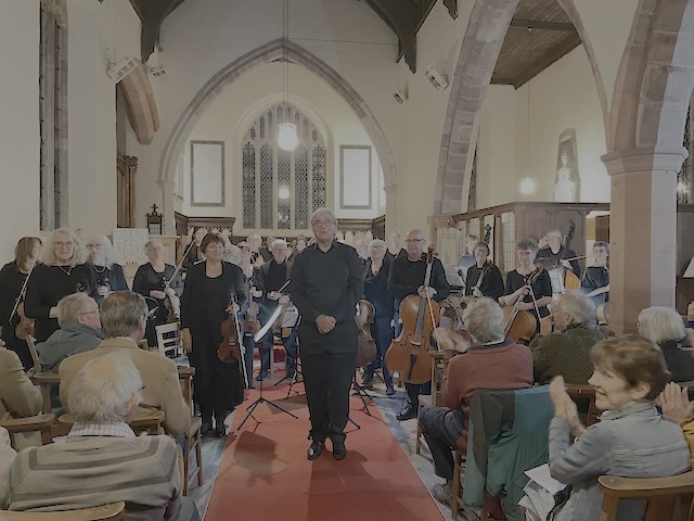 An orchestra in a church settting.