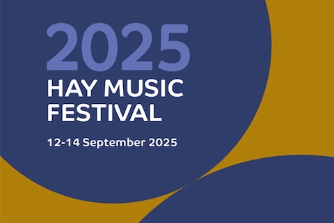 Logo for 2025 Hay Music Festival.