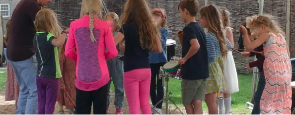People playing percussion.